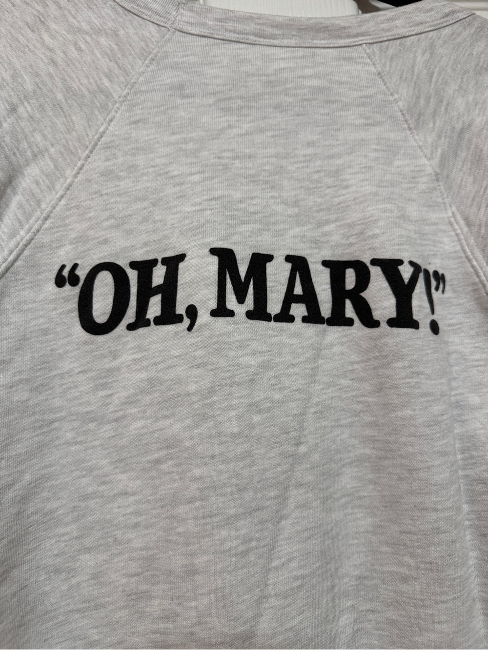 “Oh Mary” Light Gray Crewneck Sweatshirt with Jinkx Monsoon Portrait - Picture 5 of 5